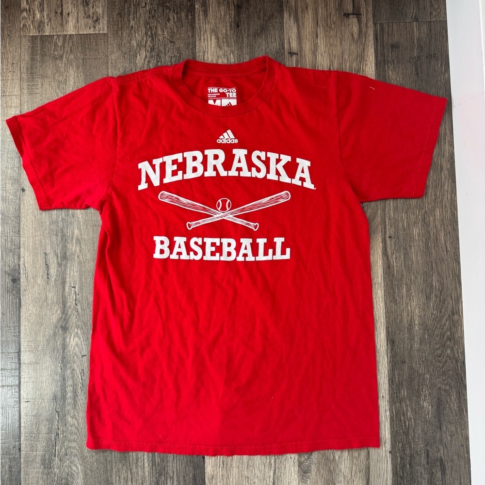 Adidas Nebraska Husker baseball tee